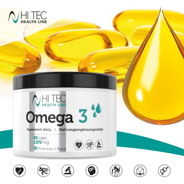 Omega 3 (Health Line) 60caps (Hitec Nutrition) - Image 3