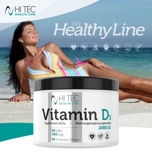 Vitamin D3 (Health Line) 90tabs (Hitec Nutrition) - Image 5