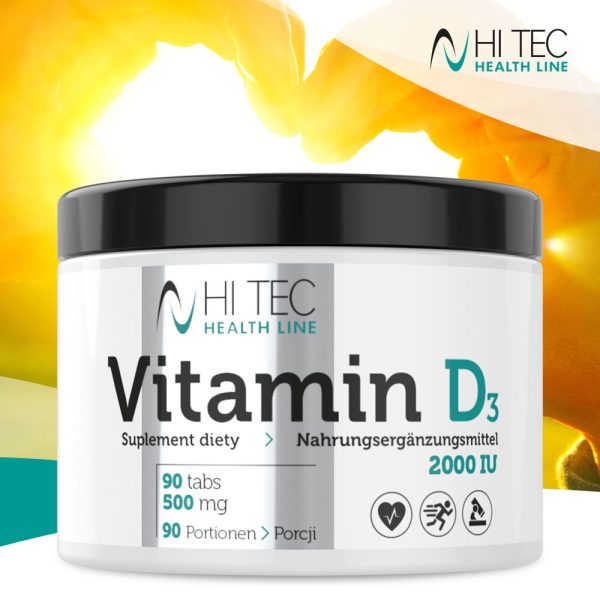 Vitamin D3 (Health Line) 90tabs (Hitec Nutrition) - Image 2
