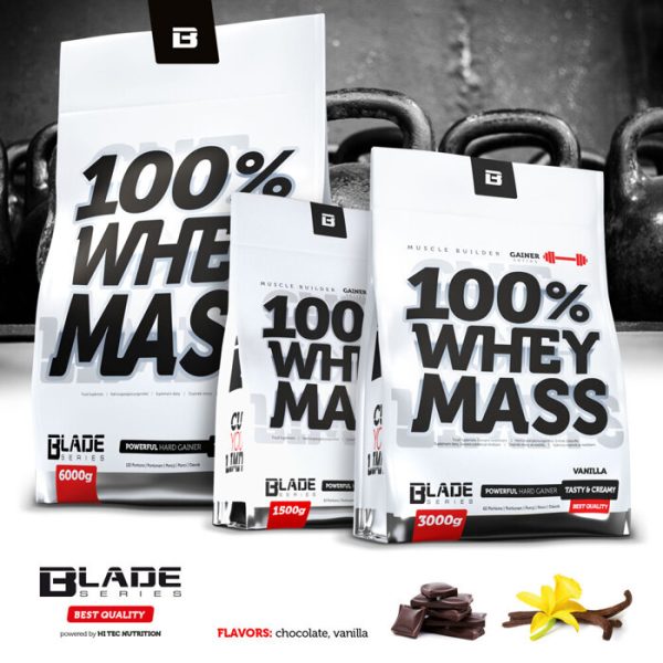 100% Whey Mass 1500g (Strawberry) (Blade) - Image 3