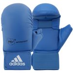 Γάντια Καράτε Adidas Με Αναγνώριση WKF - Προστασία Αντίχειρα (Μπλε)