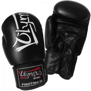 Δερμάτινα Πυγμαχικά Γάντια Olympus Fighting III Μαύρο
