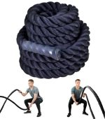 Σχοινί Crossfit 15mx38mm (Μαύρο) Optimum Sport CX-BRP101-15 - Image 2