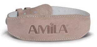 Ζώνη Άρσης Βαρών AMILA Δερμάτινη Μπεζ A Quality M