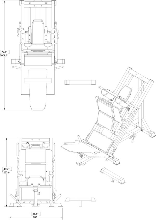 Πρέσα Bodycraft Hip Sled F660 - Image 4