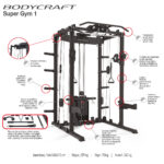 Κλωβός Power Rack με Τροχαλίες Bodycraft Super Gym 1 - Image 4