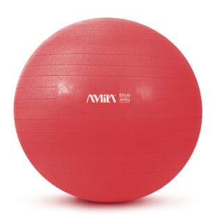 Μπάλα Γυμναστικής AMILA GYMBALL 65cm Κόκκινη Bulk