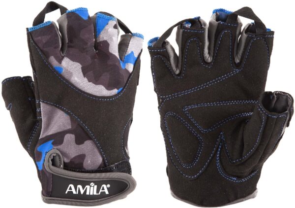 Γάντια Άρσης Βαρών AMILA Amara Lycra CamoBlue S - Image 3