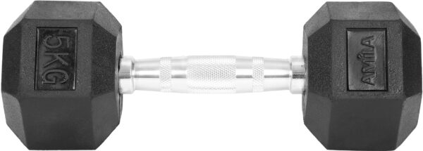 Αλτήρας Εξάγωνος (Rubber Cover Class A) (5kg) Amila (84765) - Image 2