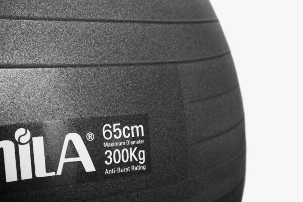 Μπάλα Γυμναστικής AMILA GYMBALL 65cm Μαύρη - Image 2