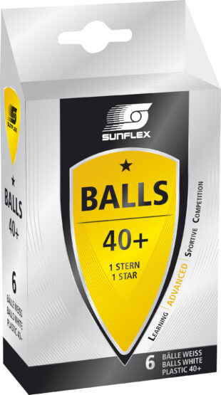 Μπαλάκια Ping Pong Sunflex Advanced PVC 6 Τεμάχια