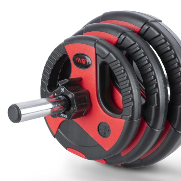 Σετ Πλαστικοποιημένα Βάρη Pump Set (19kg) Amila (95150) - Image 3