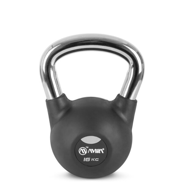 AMILA Kettlebell Rubber Cover Cr Handle 16Kg - Image 2
