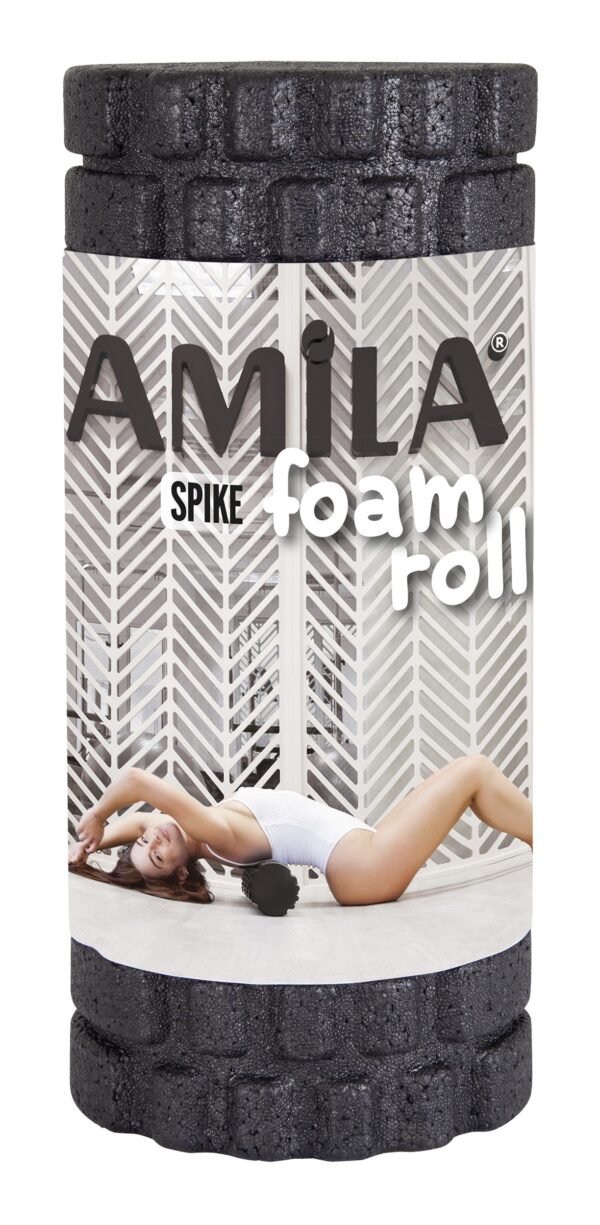 Foam Roller (Spike) 14x32cm (Μαύρο) Amila (96818) - Image 3