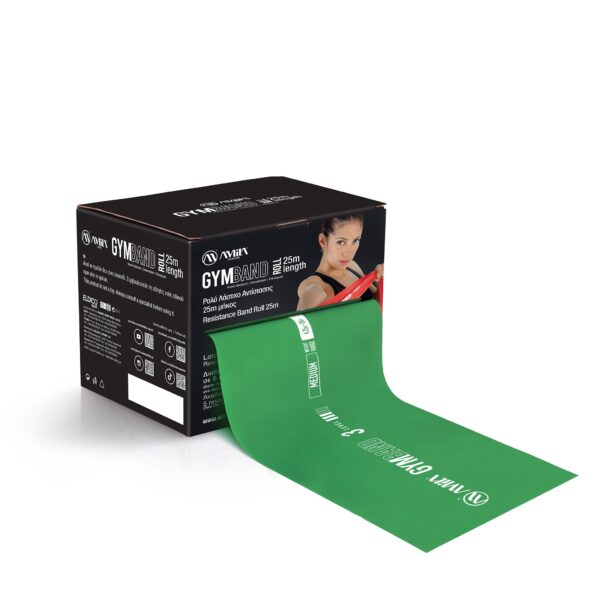 Λάστιχο Γυμναστικής Ρολό GymBand 25m (Πράσινο/Medium) Amila (48146) - Image 2