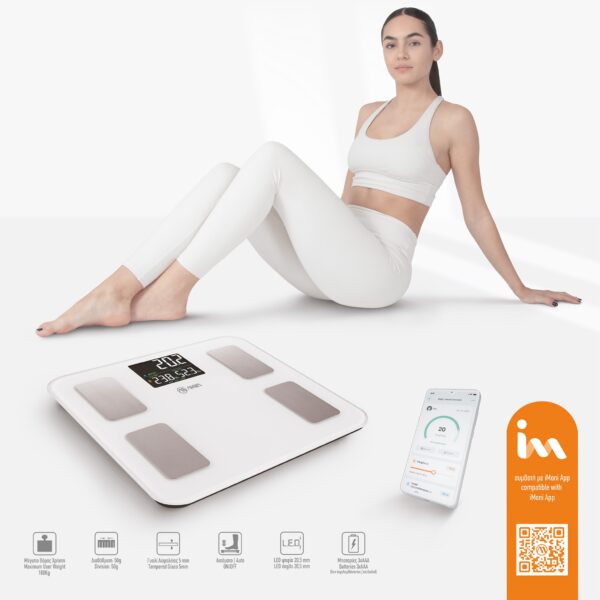 Ζυγαριά Smart με Λιπομέτρηση (FITBODY 5) Amila (95361) - Image 4