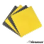 Δάπεδο Προστασίας Puzzle EVA 100x100x2cm (Μαύρο/Κίτρινο) Pegasus® (Β-4100-20)