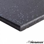 Δάπεδο για Άρση Βαρών (100x100x1,5cm) Μαύρο με Flecks Pegasus® (Β-4200-15F)