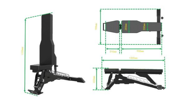 Ρυθμιζόμενος Πάγκος Γυμναστικής (B1075) Pegasus® (Λ-5823) - Image 3