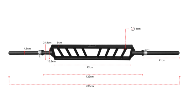Ολυμπιακή Μπάρα Φ.50 Πολλαπλών Λαβών 208cm (Swiss Bar) Pegasus® (B-5025) - Image 2
