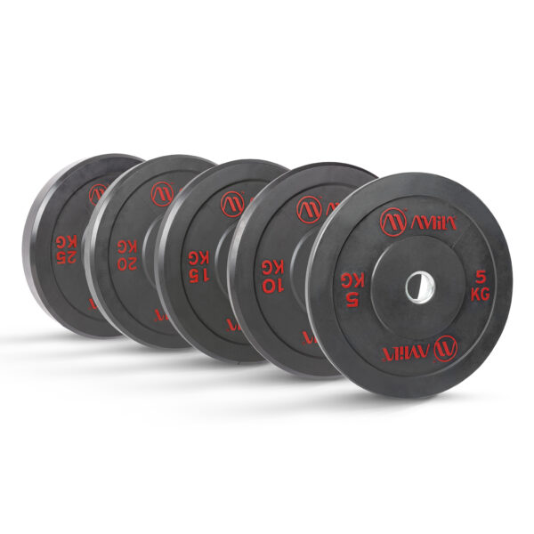 Δίσκος Crossfit Ολυμπιακού Τύπου Φ.50 (Black R Bumber Slim) 10kg Amila (84832) - Image 3
