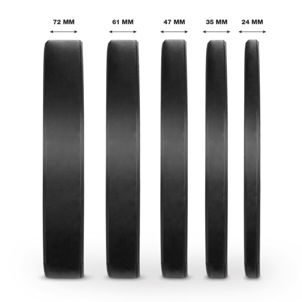 Δίσκος Crossfit Ολυμπιακού Τύπου Φ.50 (Black R Bumber Slim) 10kg Amila (84832) - Image 4