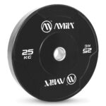 Δίσκος Crossfit Ολυμπιακού Τύπου Φ.50 (Black W Bumper Slim) 25kg Amila (84845) - Image 2