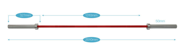 Ολυμπιακή μπάρα Cerakote 201cm 15kg (Β-8319-RD) LivePro (322831930) - Image 9