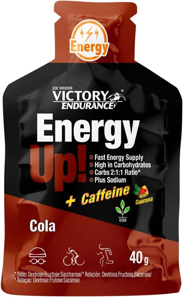 Energy Up Gel 24x40g (Cola with Caffeine) Weider Victory Endurance - Image 2