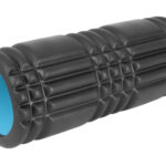 AMILA Foam Roller Plexus Φ14x33cm Μαύρο/Γαλάζιο